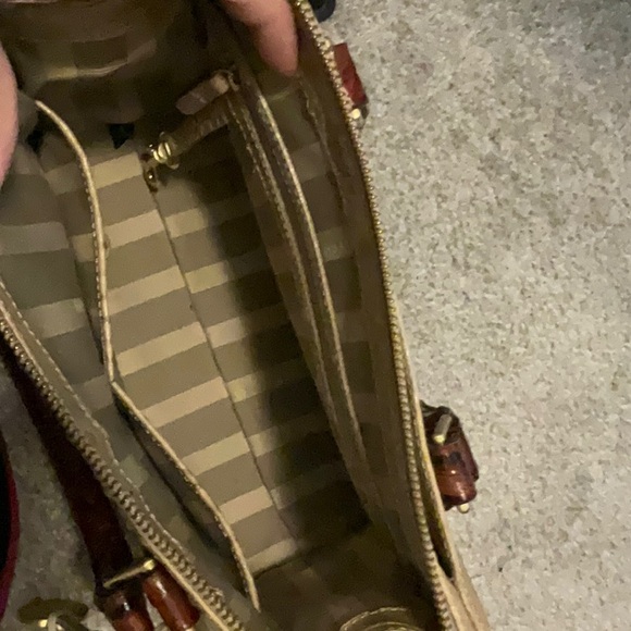 Brahmin Anywhere Tote Tri-color Vanilla Leather Handbag and Wallet - Picture 8 of 13